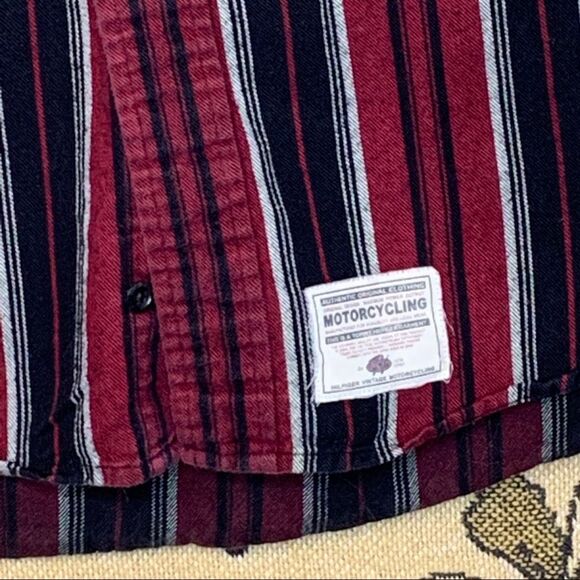 Vintage Tommy Hilfiger Motorcycle Dress Shirt M - Picture 4 of 5
